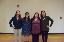 Marywood SCJ Chapter leaders: Anne Zukowski, Brooke Williams, Bethany Wade, and Jessica Bonacci.